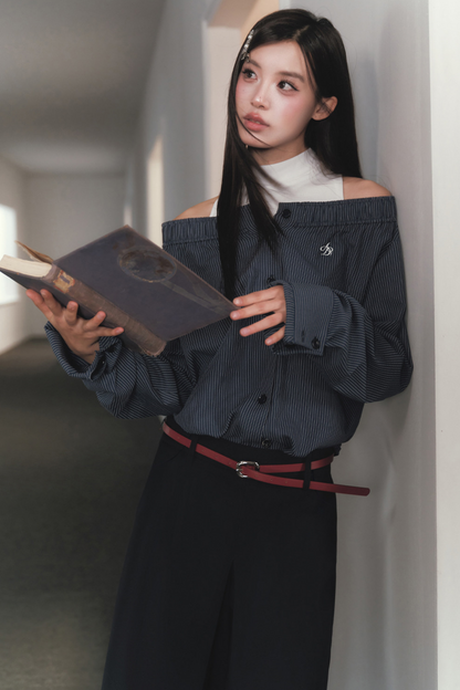 Off-Shoulder Slimming Blouse Set-Up