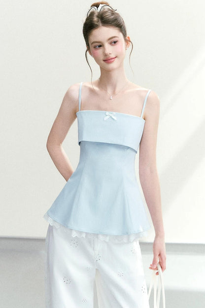 Lace Bow-Tie Camisole Top Set-Up