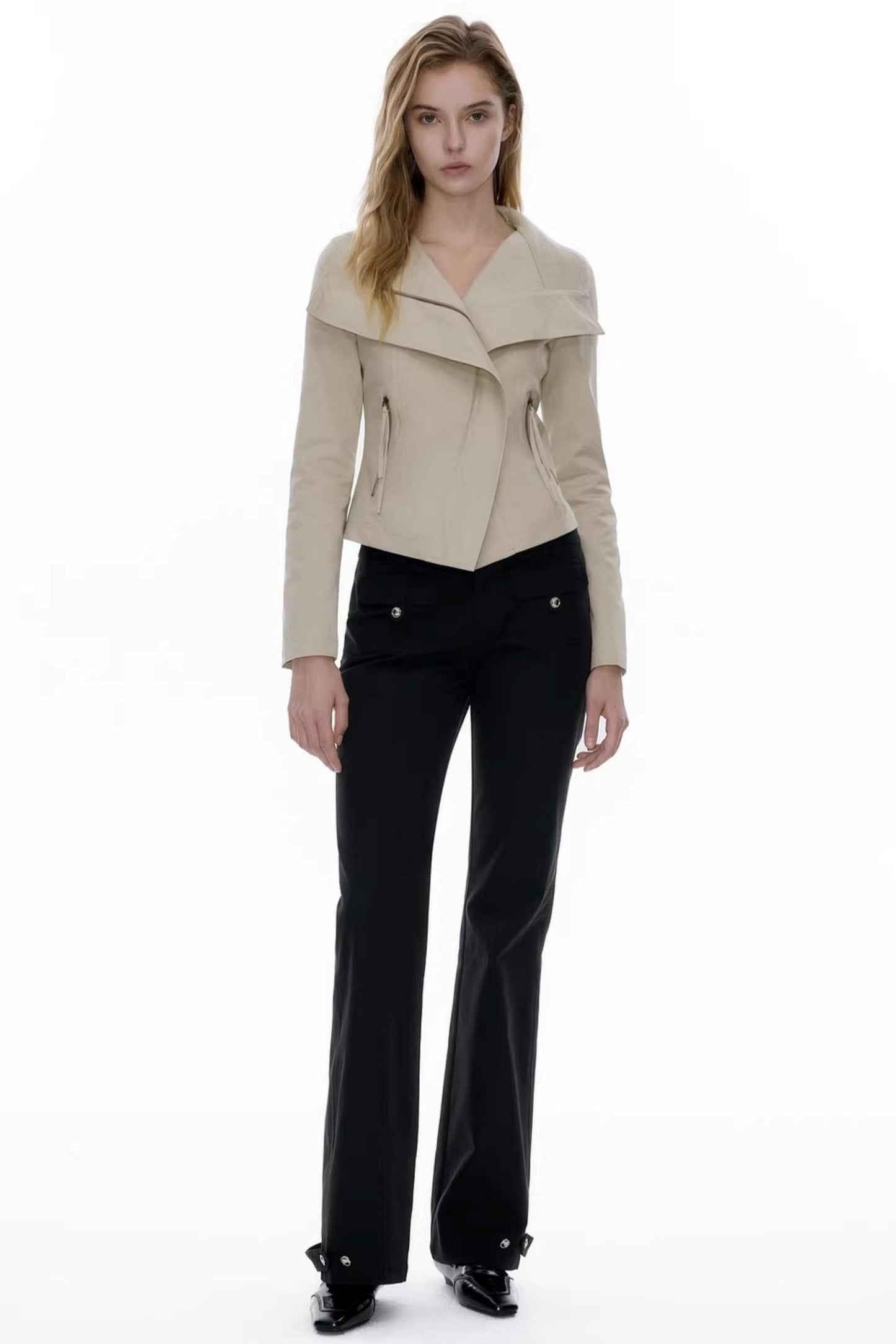 Asymmetrical Zipper Slim-Fit Top