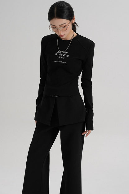 Letter Crew Neck T-Shirt