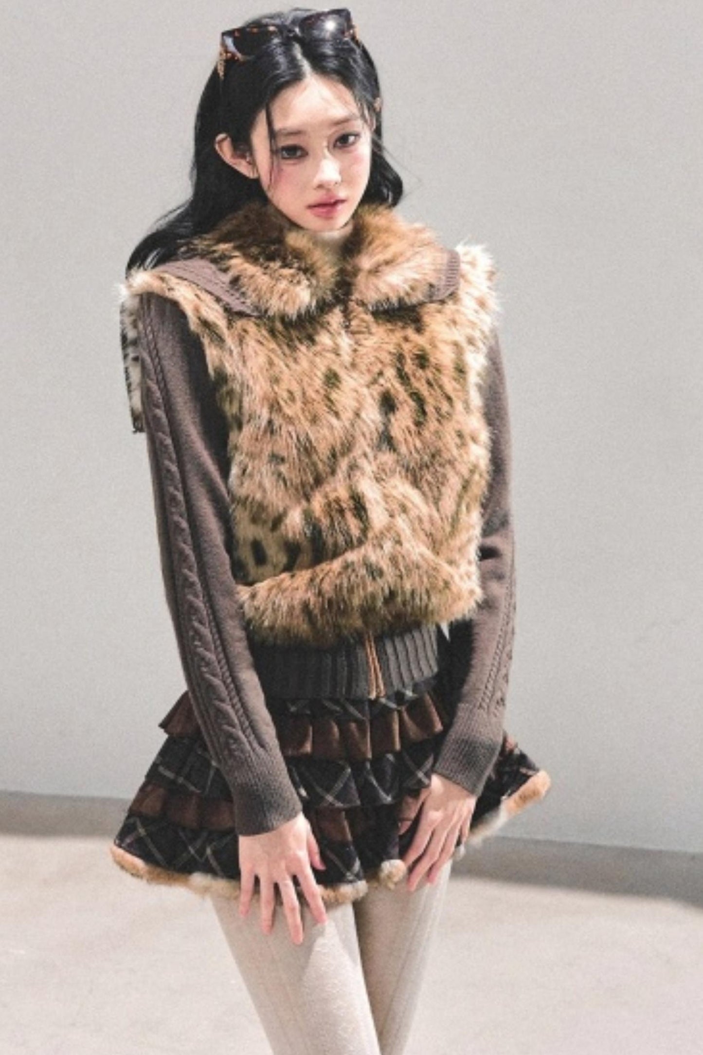 Eco-Friendly Fur Knit Coat