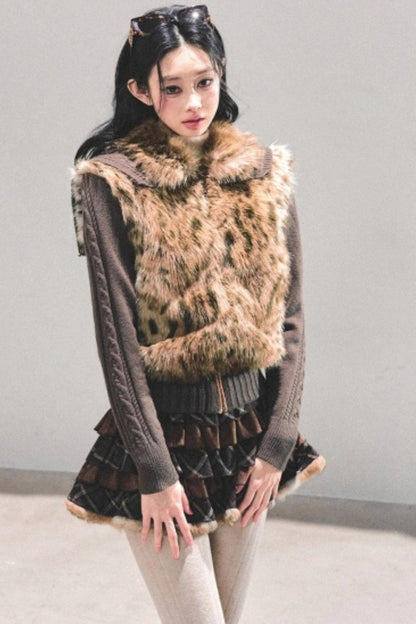 Eco-Friendly Fur Knit Coat