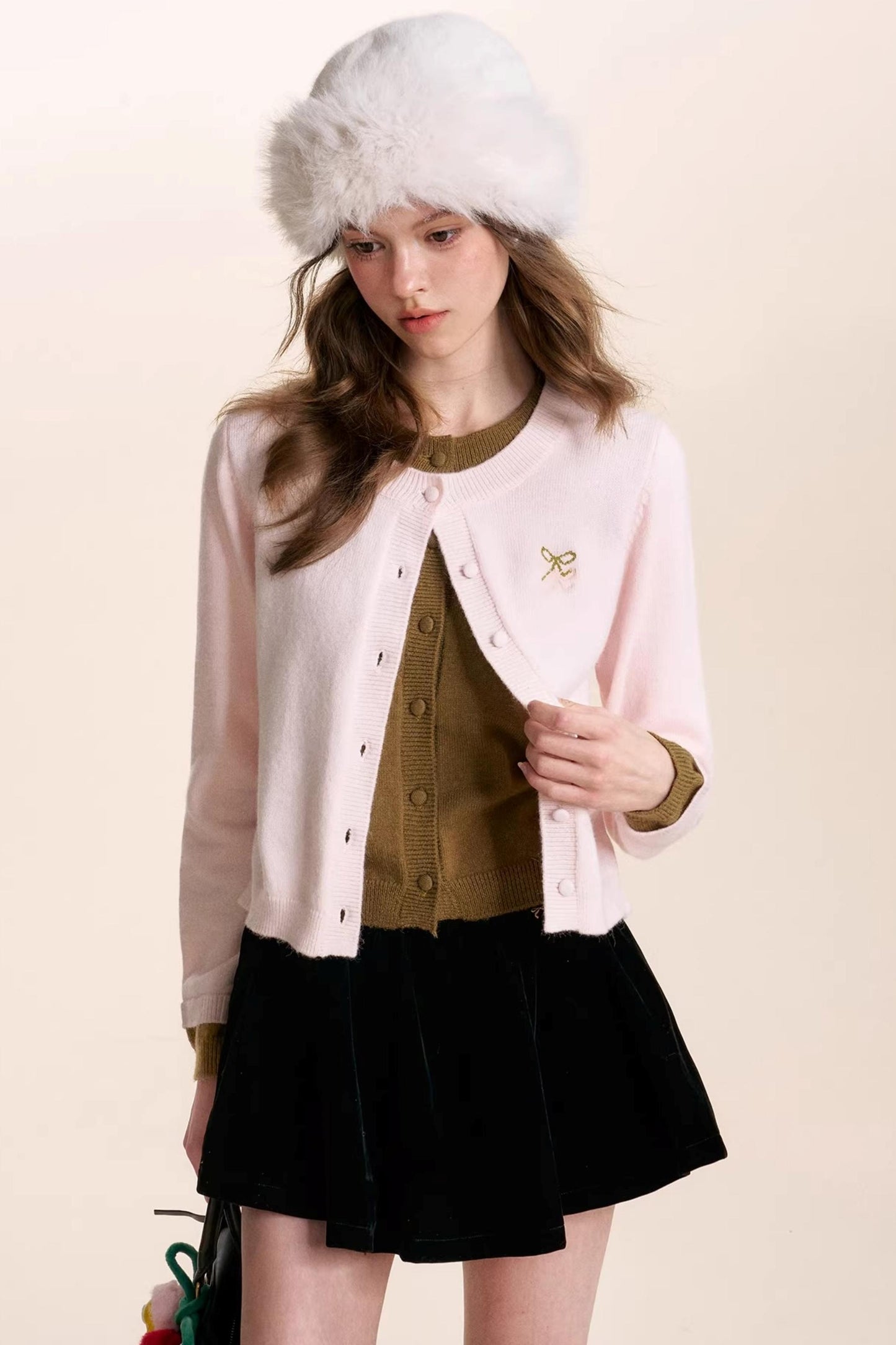 French Velvet A-Line Skirt