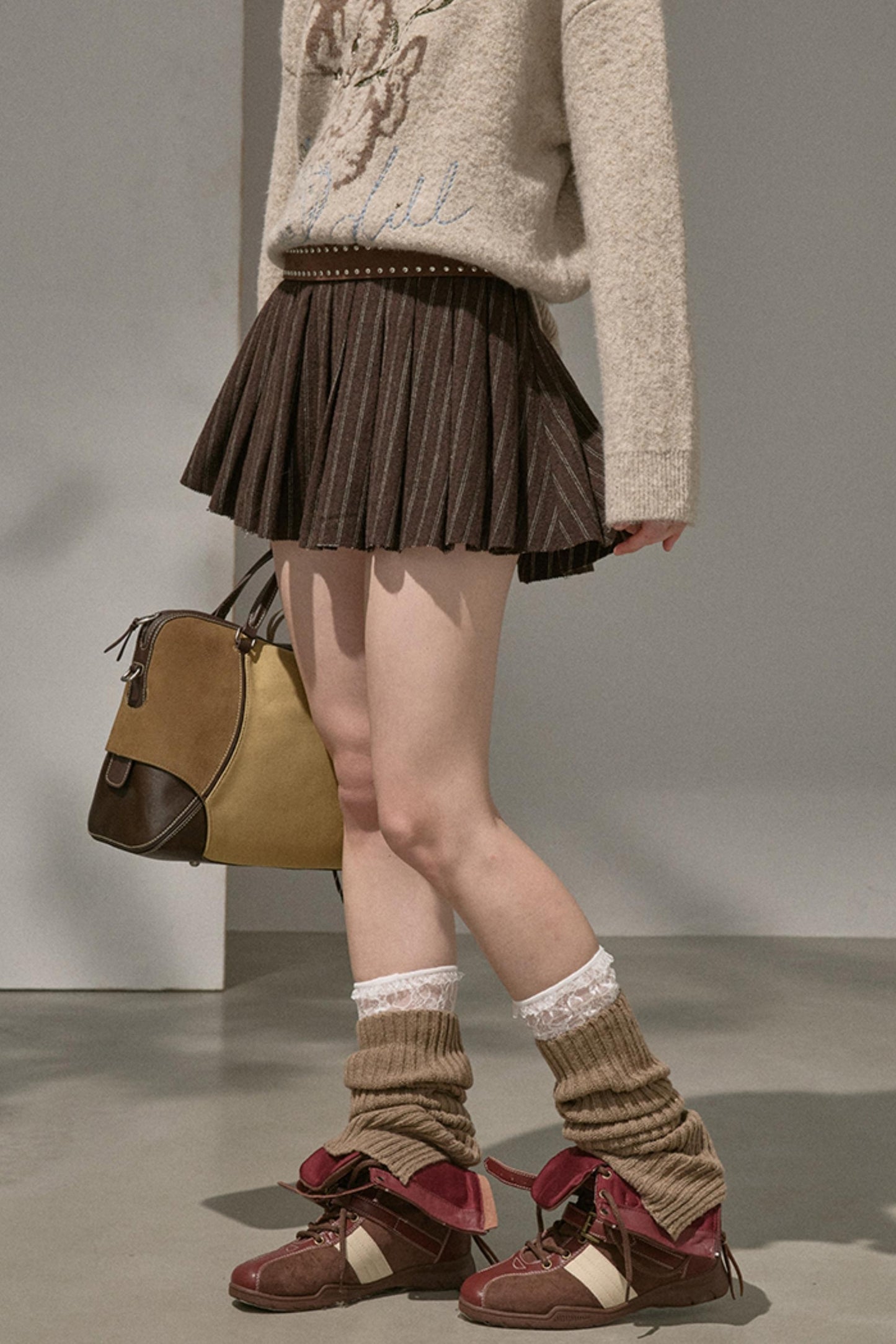 Winter Tweed Puffy Short Skirt