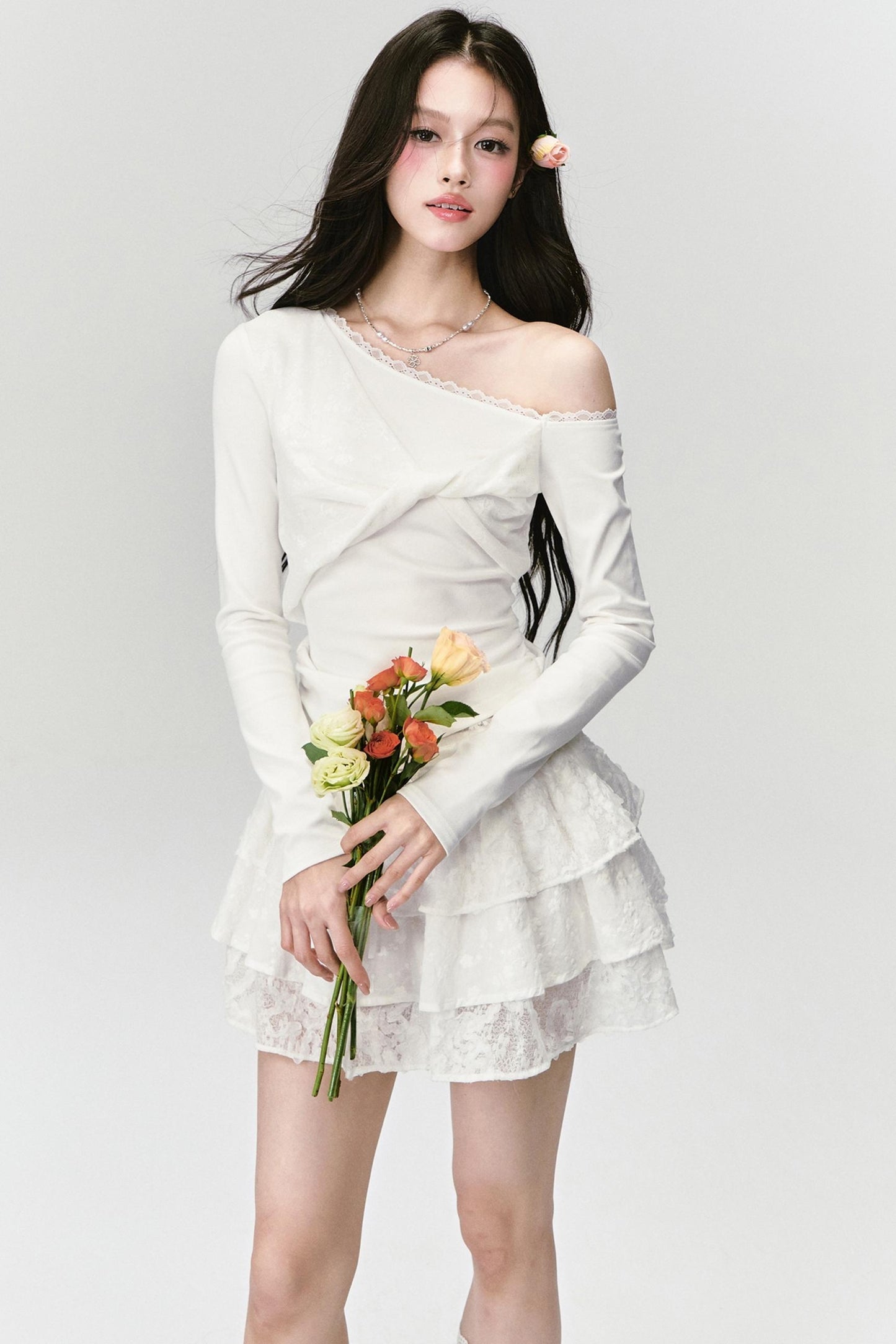 White Lace Made Shirt