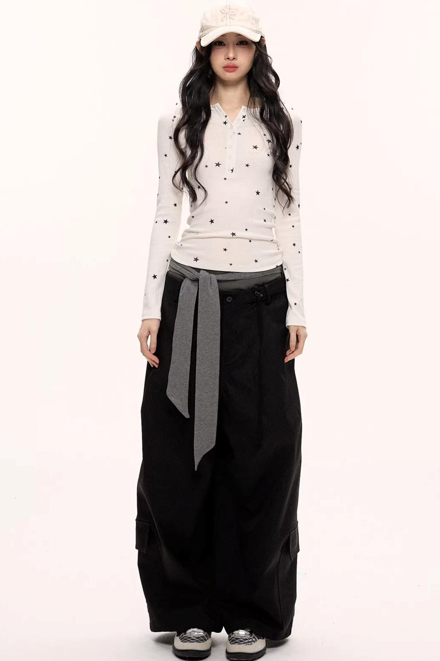 Hot Girl Lace-Up Cargo Pants