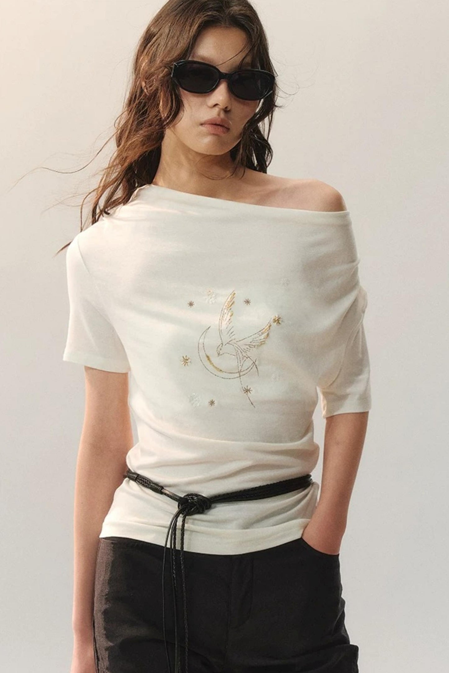 Asymmetric Beaded Bird Top