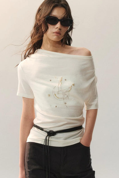 Asymmetric Beaded Bird Top