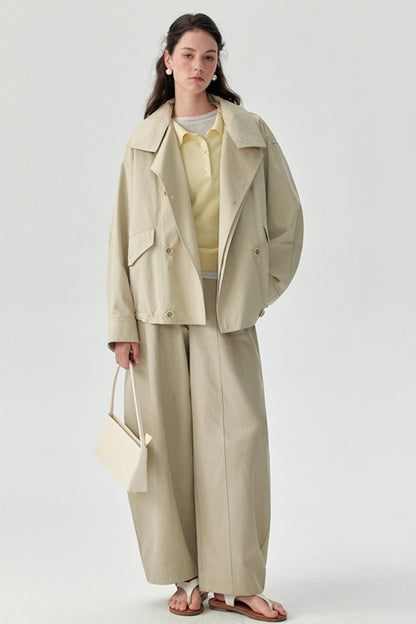 Paris Dream Silhouette Cotton Trench Coat