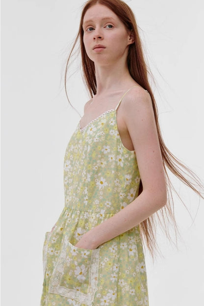 Floral Halter A-Line Dress