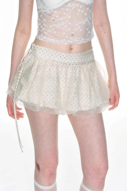 Nap Dot Mesh Culottes Set-Up