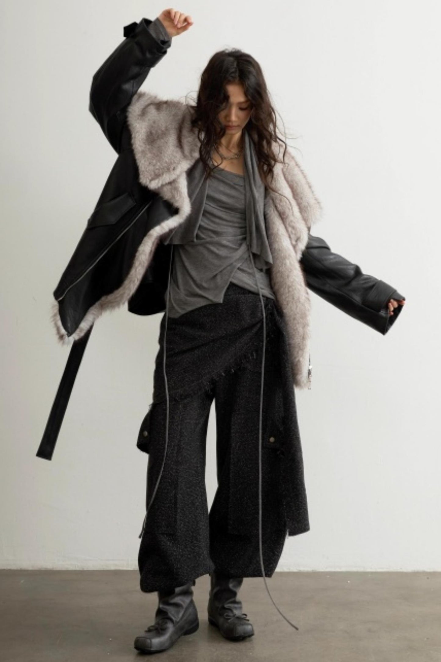 Unisex Urban Fur Collar Jacket