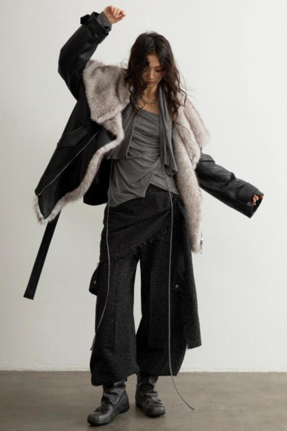 Unisex Urban Fur Collar Jacket