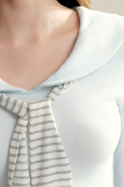 Navy Splice Collar T-Shirt