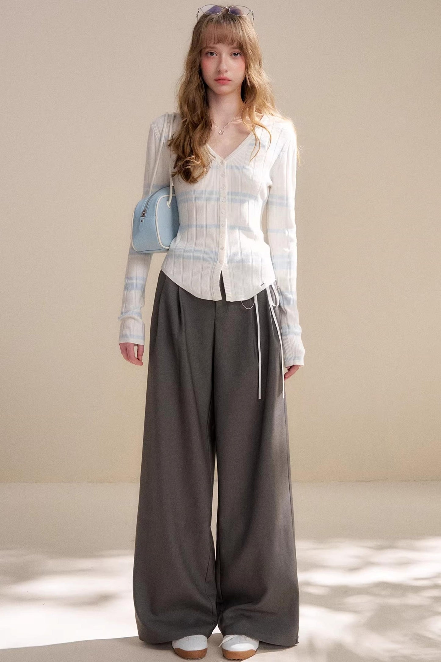 Romantische Kontrast-Spitzen-Strickjacke-Oberteil