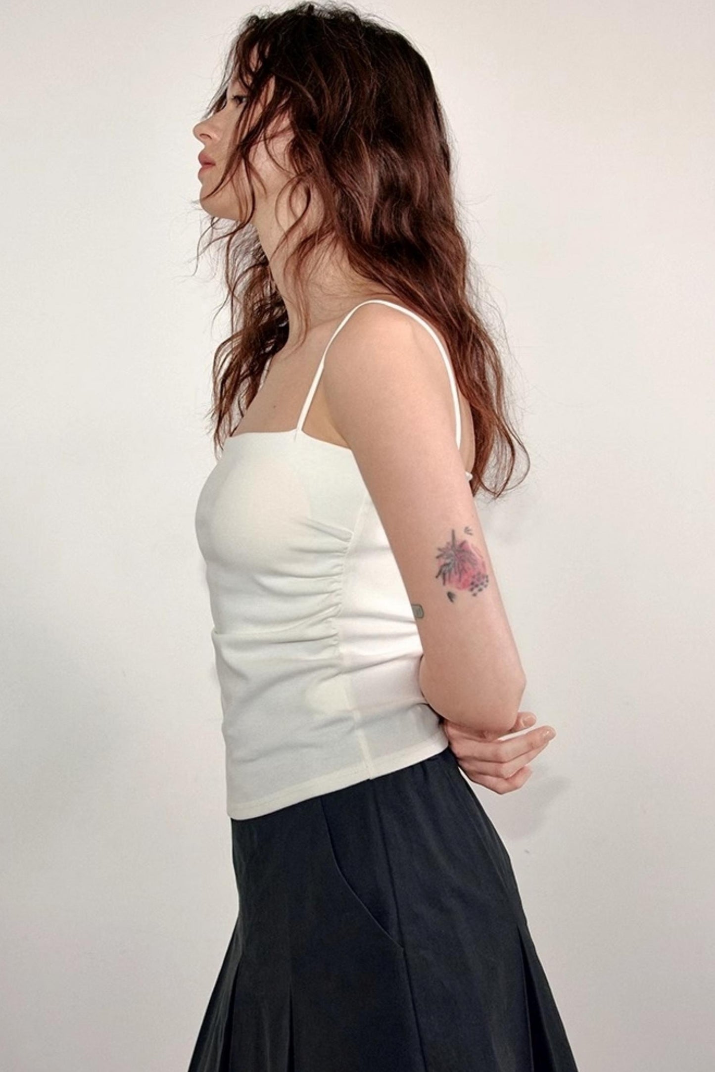 Pleated Cotton Camisole