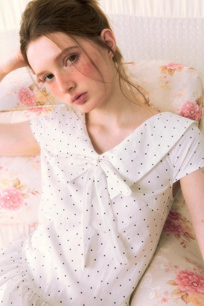 Navy Flower Bud Summer Dress