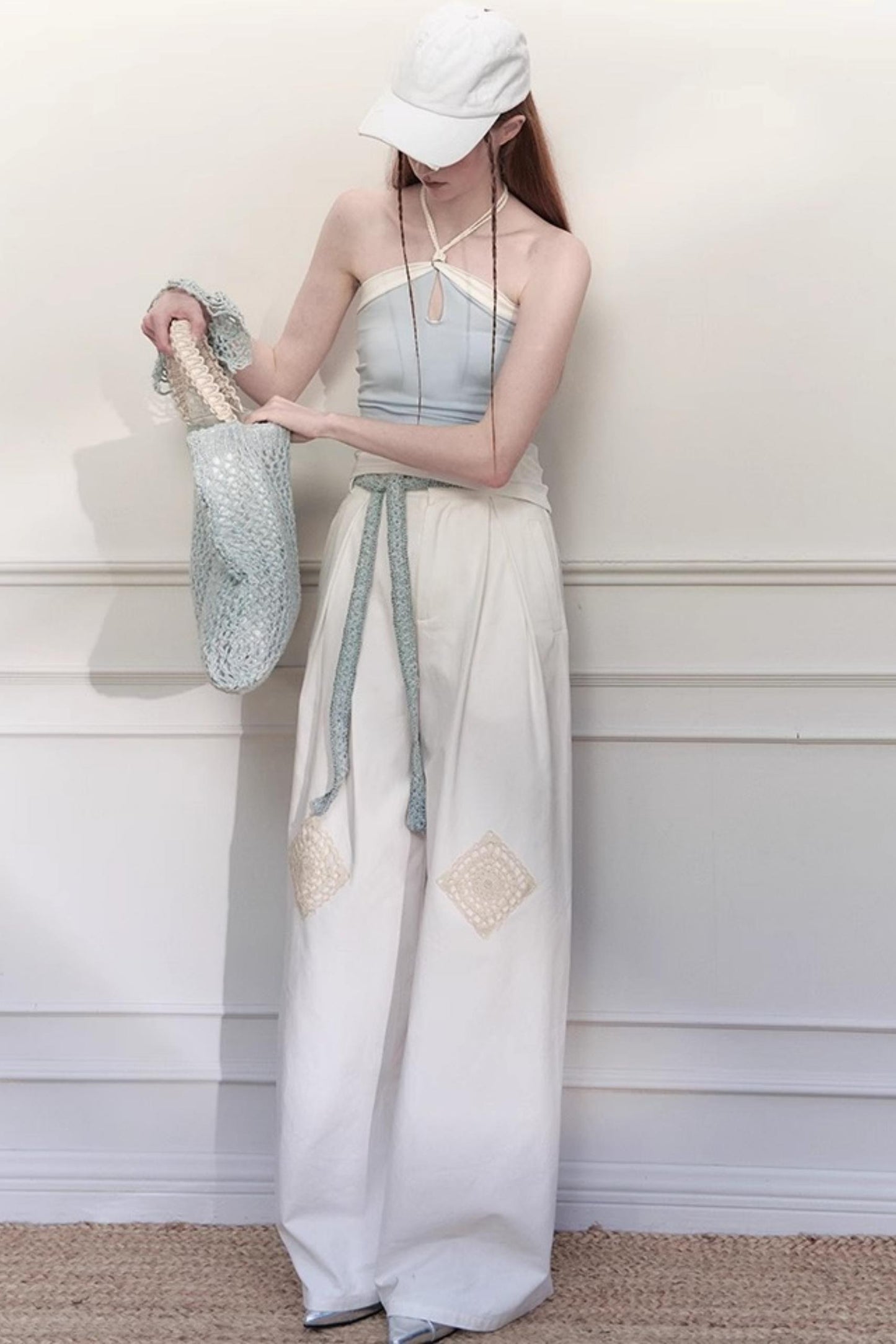 Grandmothers Crochet Wide-Leg Pants