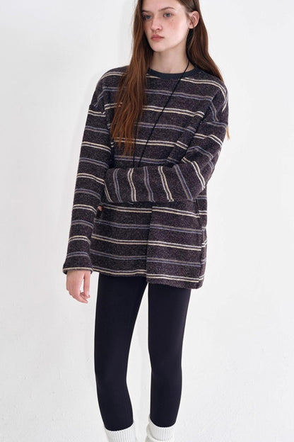 Retro Velvet-Feel Winter Sweater
