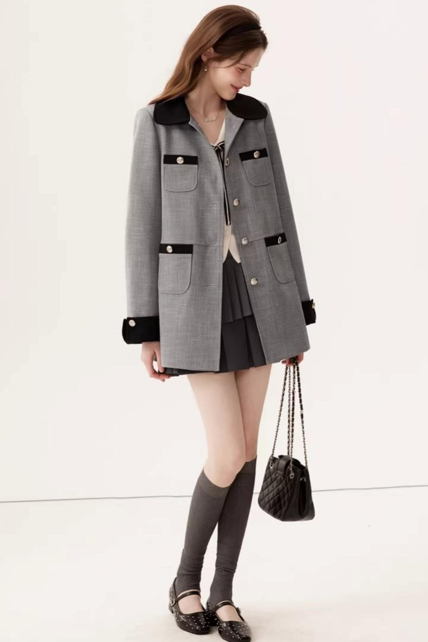Elegant Color-Block Jacket