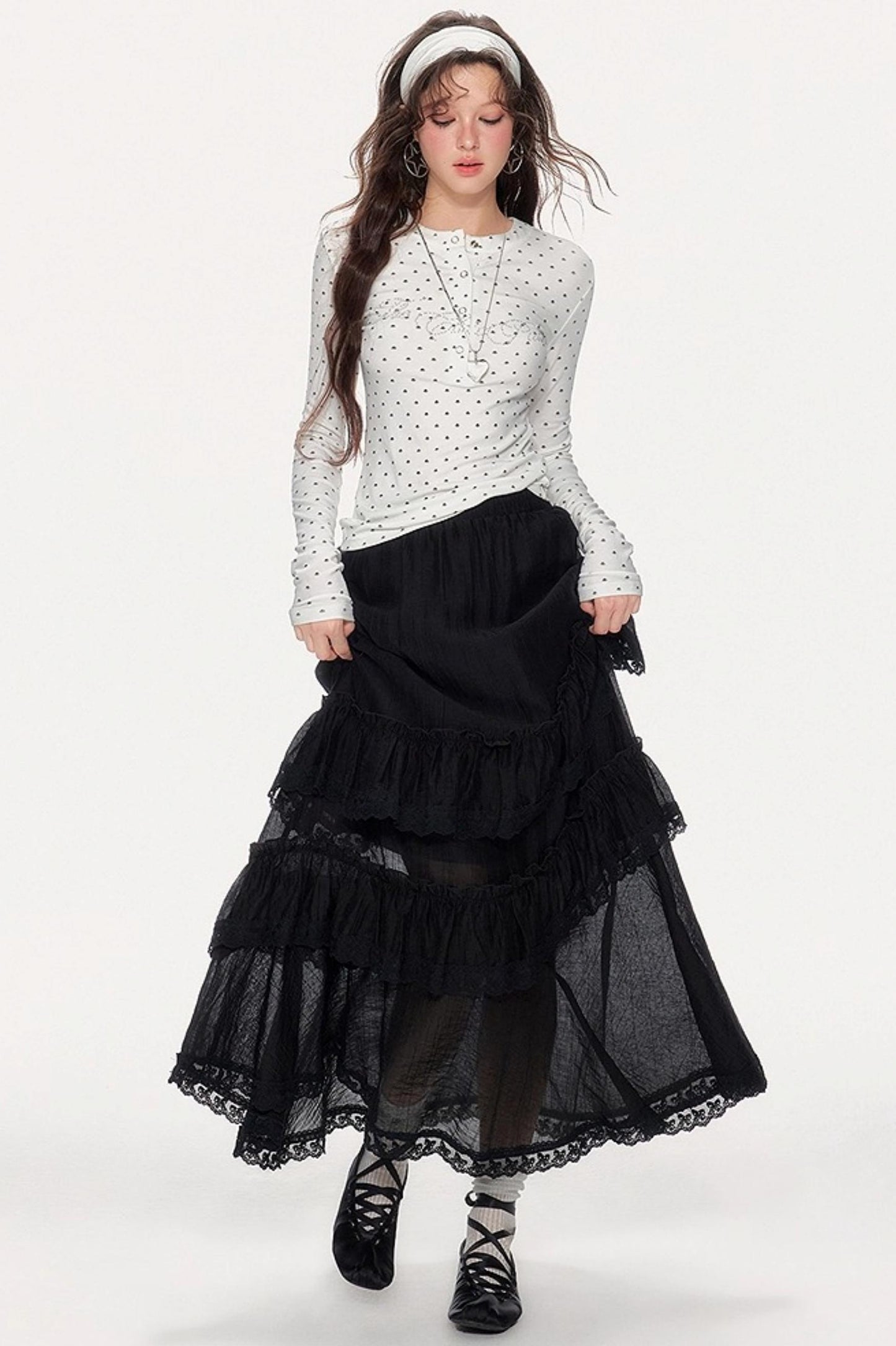 Romantic Lace Maxi Skirt