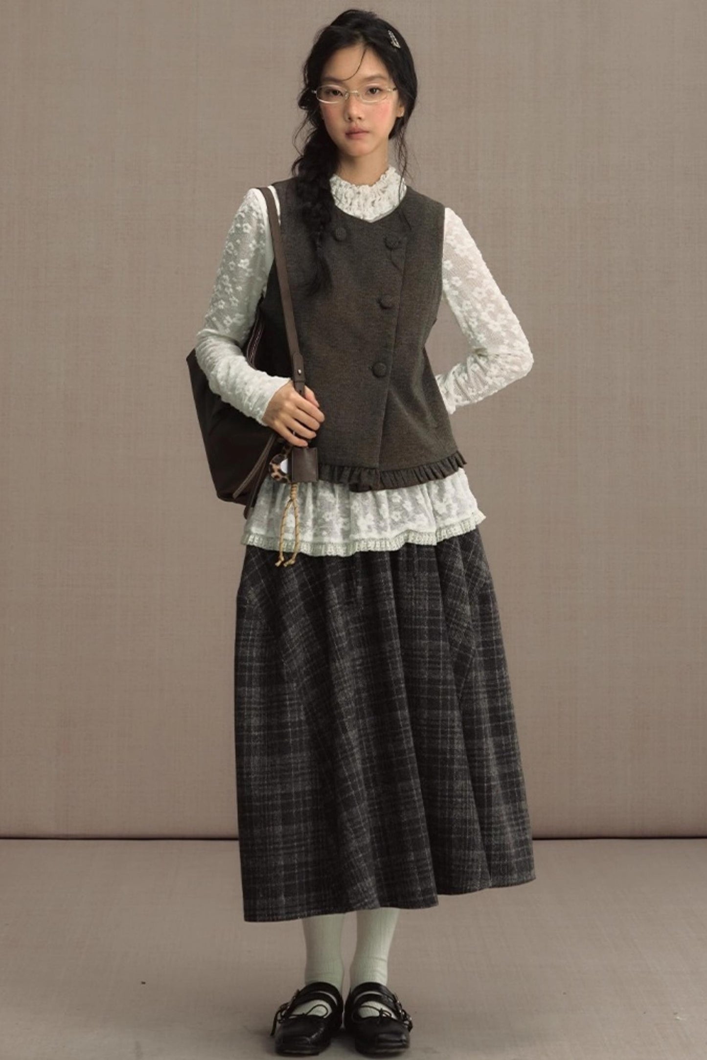 Foreign Style Sleeveless Vest Set-Up