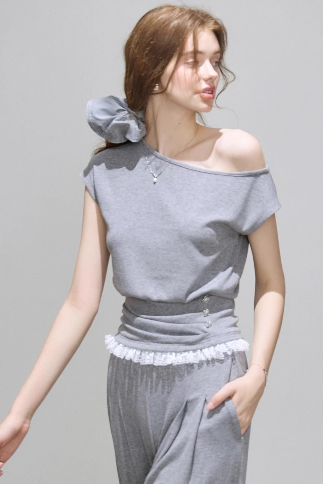 Summer Slant Shoulder Chic Set-Up