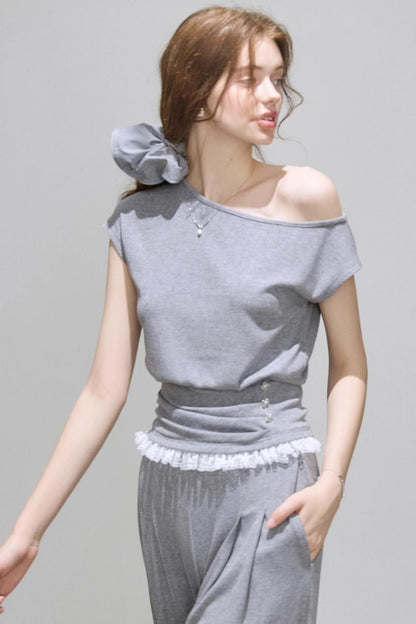 Summer Slant Shoulder Chic Set-Up