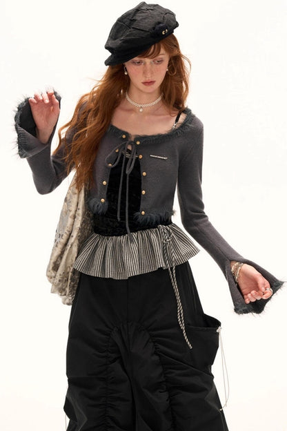 Unique Striped Lace Camisole