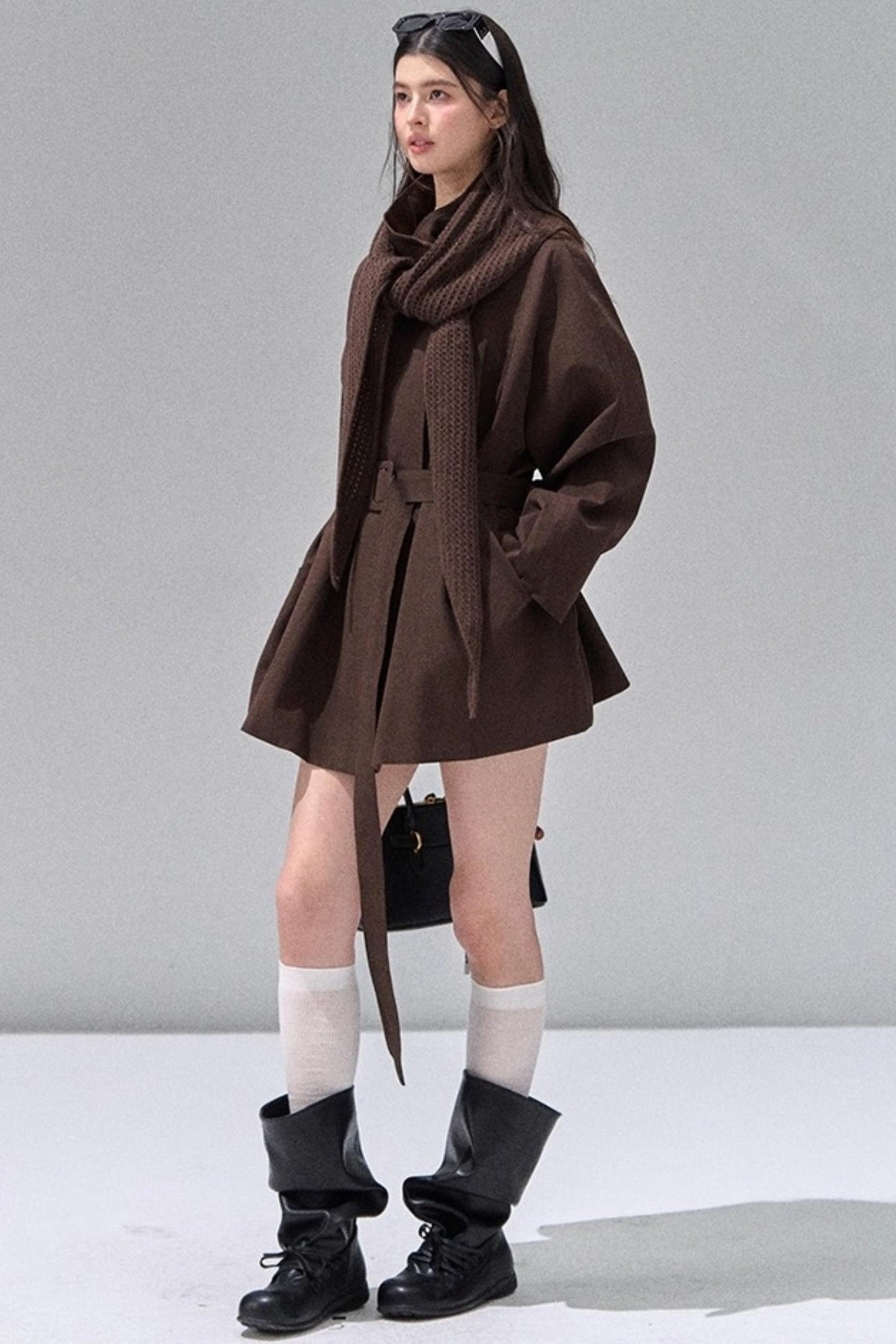 Vintage Woolen Trench Shawl Jacket