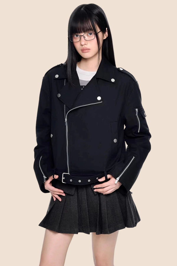 Deconstructed Zipper Retro Jacket