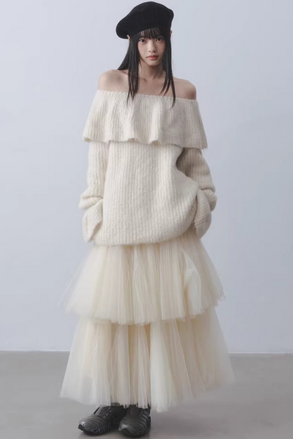 Cream White Fairy Skirt