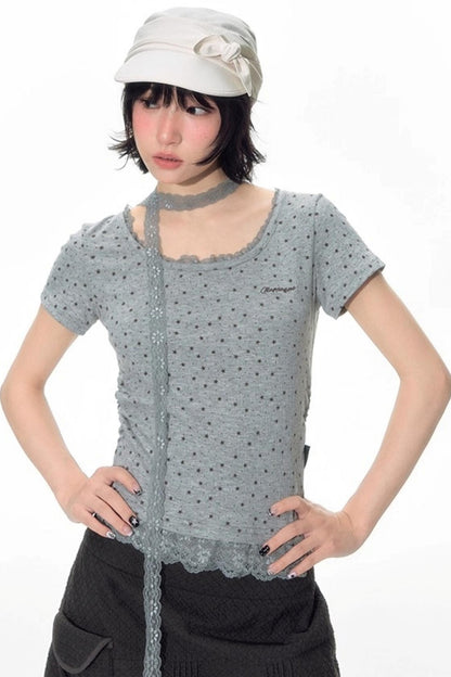 Star Lace Sweet Shirt