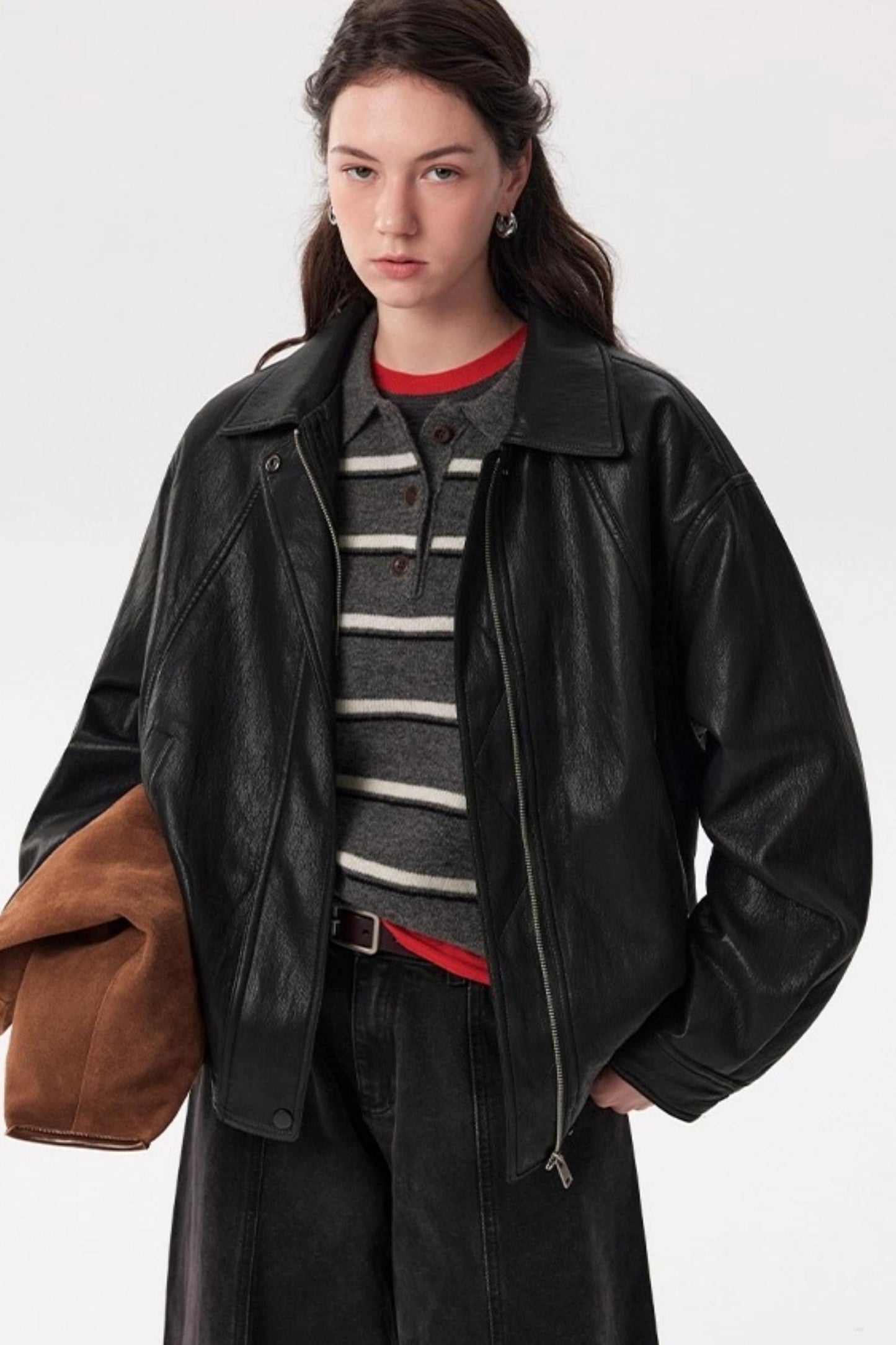 Autumn Black PU Leather Jacket