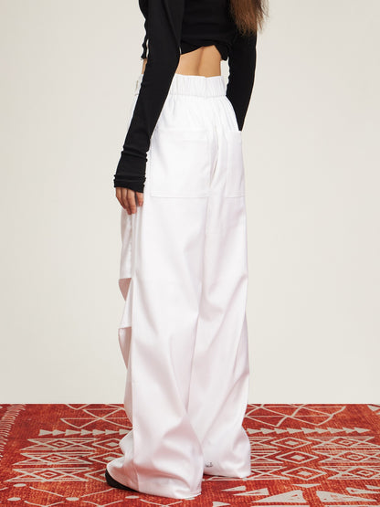 American drape wide-leg mopping pants