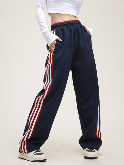American Contrasting Striped Pants