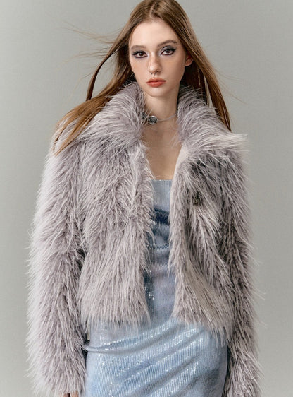 Composite Long Fur Short Jacket