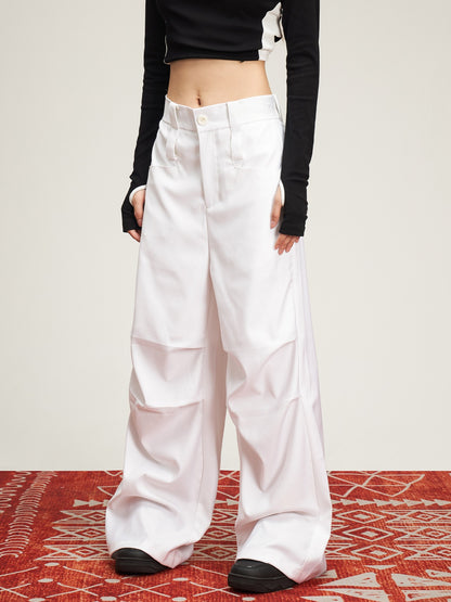 American drape wide-leg mopping pants