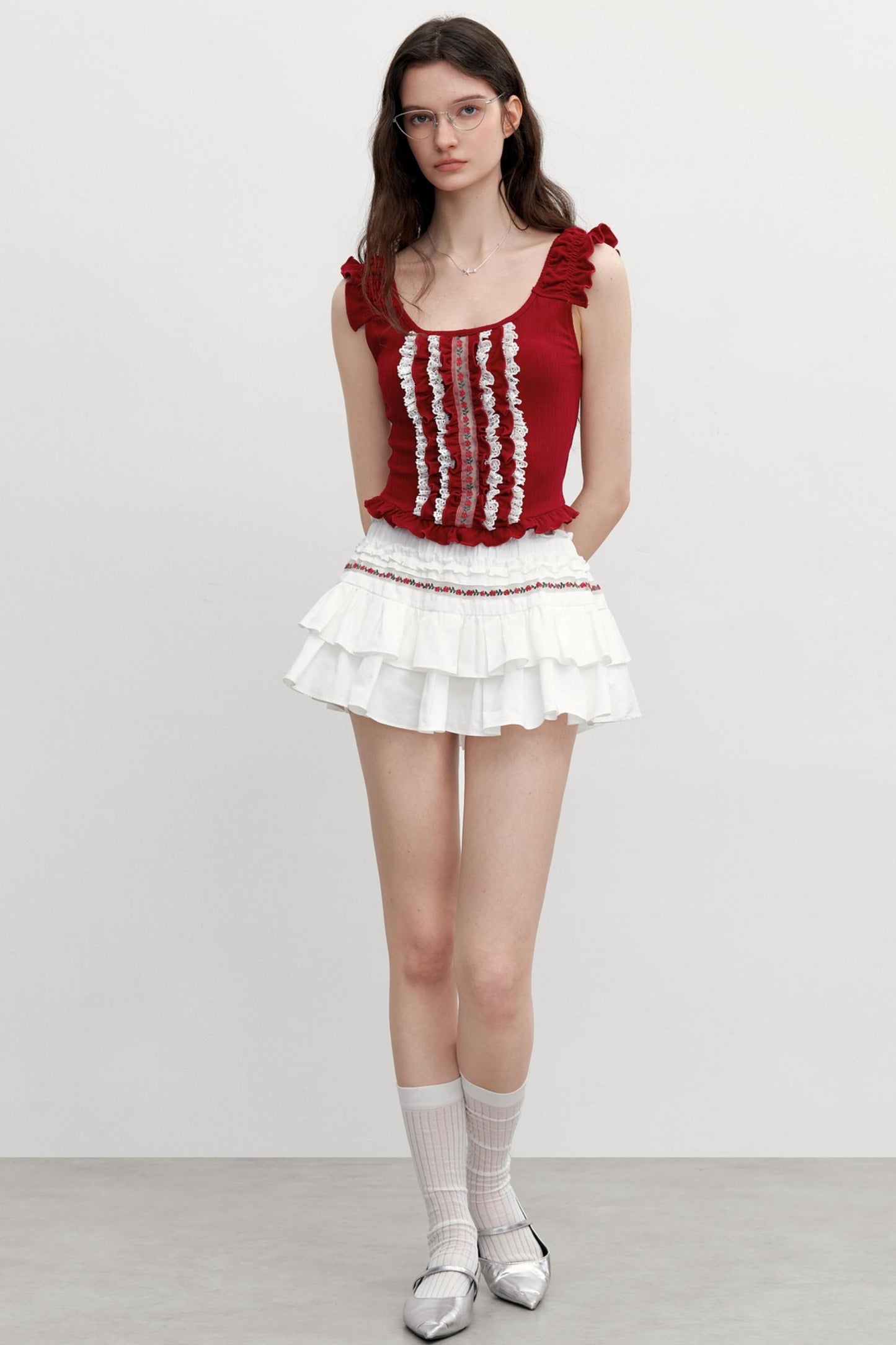 Vintage Embroidered Half Skirt