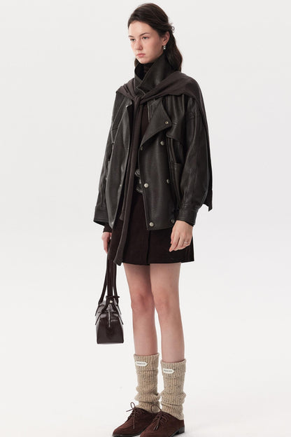 Heavy-Duty Pebbled Leather Jacket