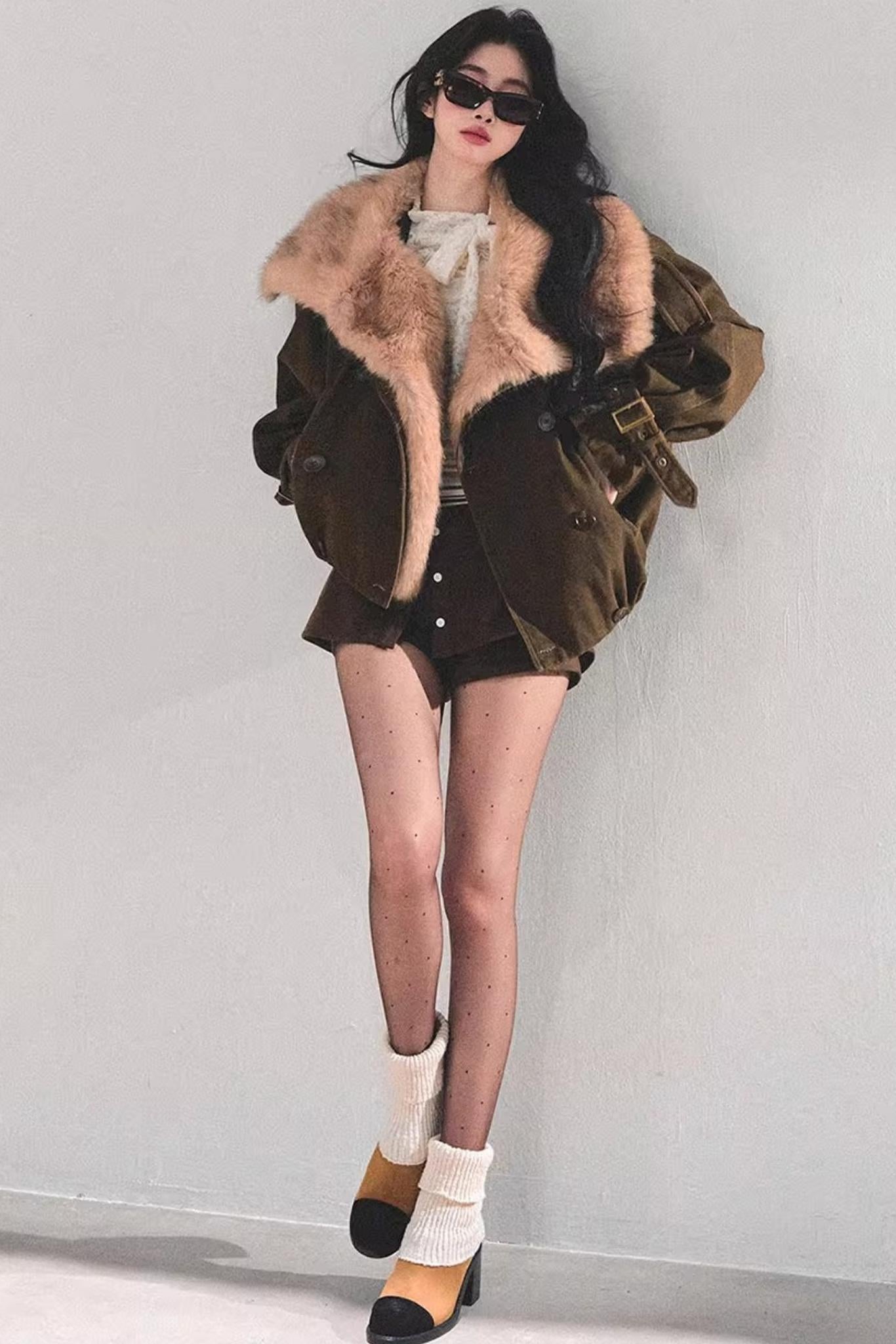 Black Autumn A-Line Shorts