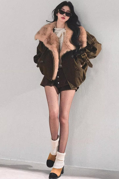 Black Autumn A-Line Shorts