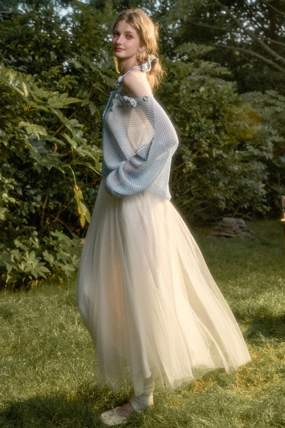 Galaxy Ice Silk Hollow Cardigan