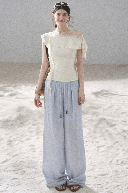 Before the Sunset Lace Off-Shoulder Top