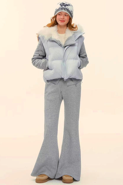 Retro Fleece Hooded Jacket Set-Up