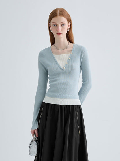 Temperament Slim Long Sleeve Base Top