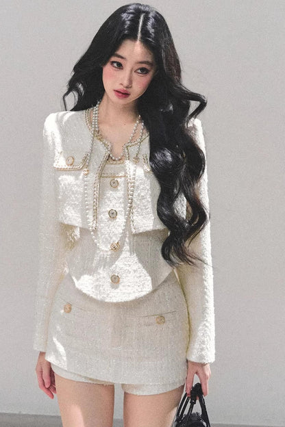 Chanel Wool Coat Skirt Set-Up