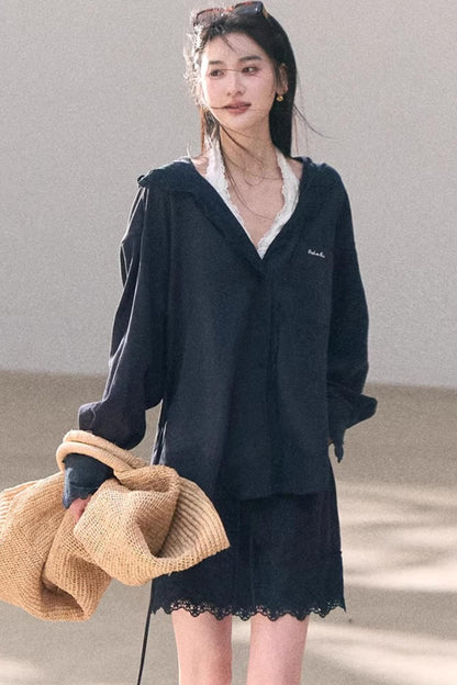 Lace-Trimmed Halter Camisole