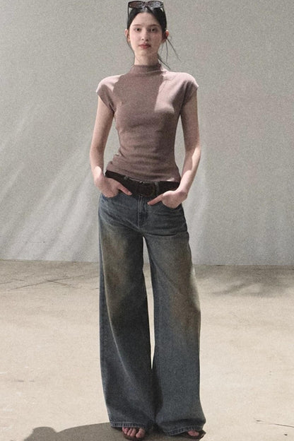 Vintage Hand-Painted Jeans Set
