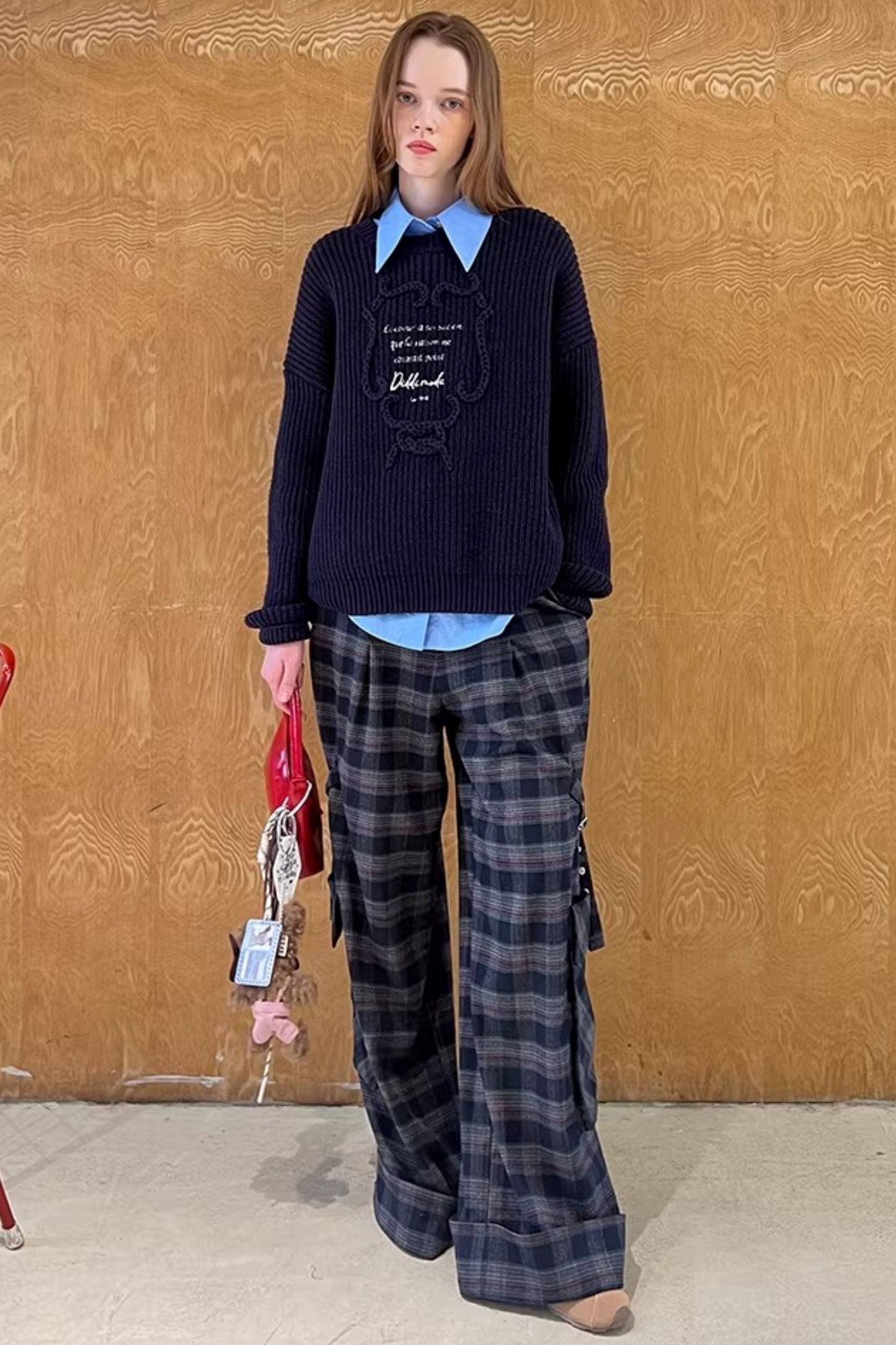 Knitted Two-Piece Sweater Pants Set